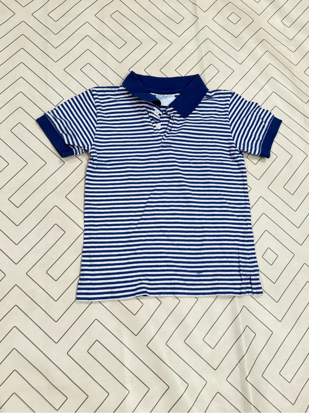 Little English Blue & White Striped Polo